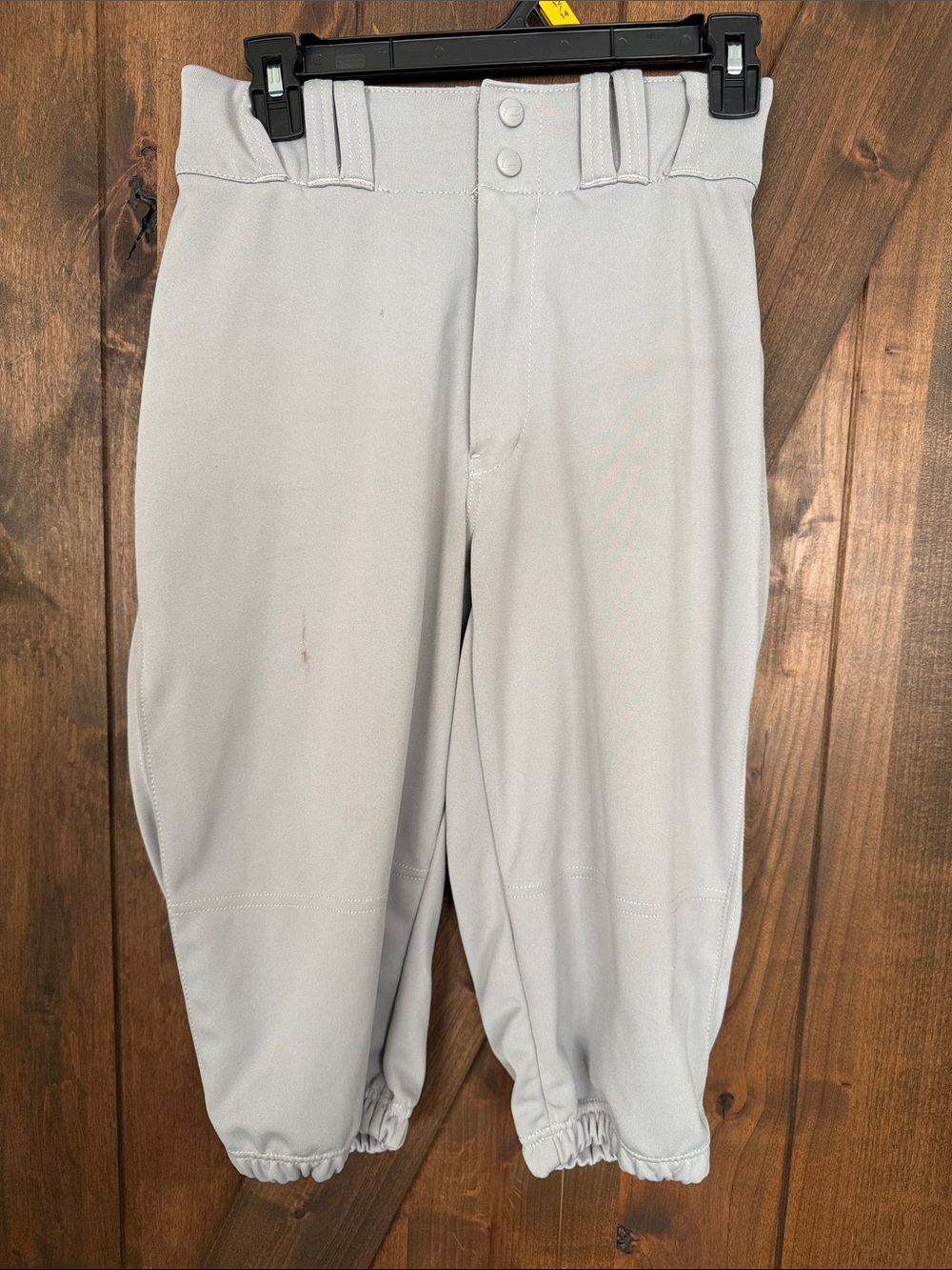 Men's Gray Athletic Baseball Pants with Elastic Ankles